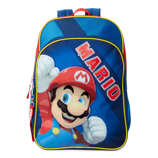 Nintendo Super Mario Bros. Kids’ Backpack Blue Red