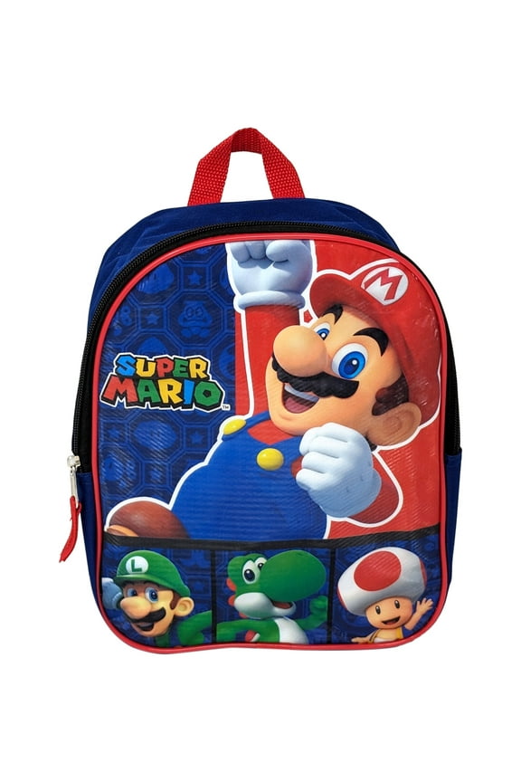 Super Mario Bros Mini Backpack 11" Luigi Toad Yoshi