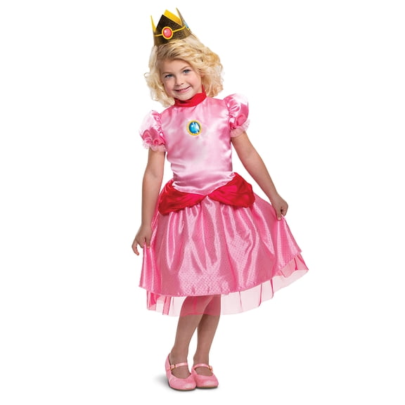 Nintendo Super Mario Bros. Princess Peach Halloween Costume for Children, Toddlers Size 2T, by Disguise