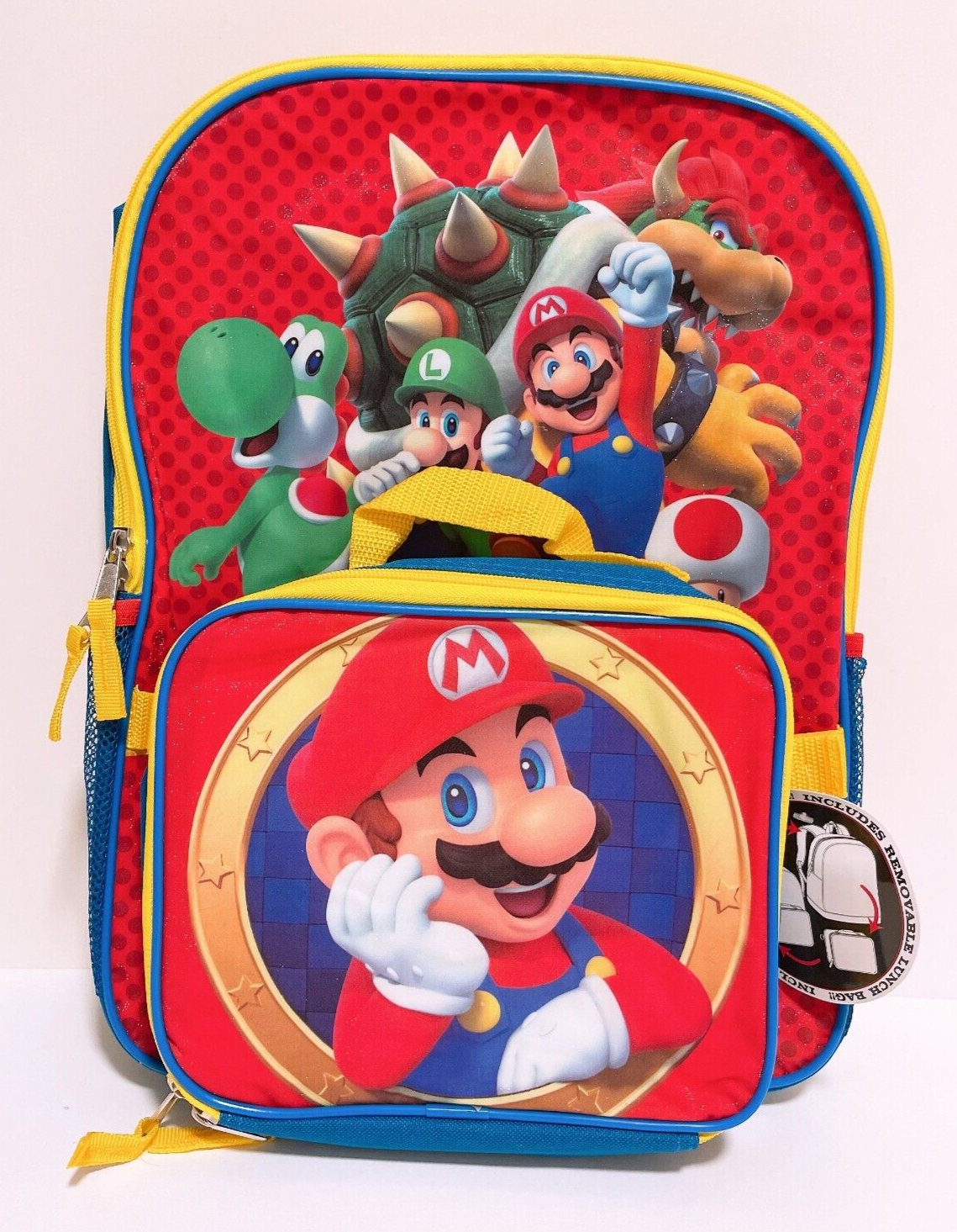 Nintendo Super Mario Characters 16 Backpack Lunch Bag Set of 2 -  Walmart.com