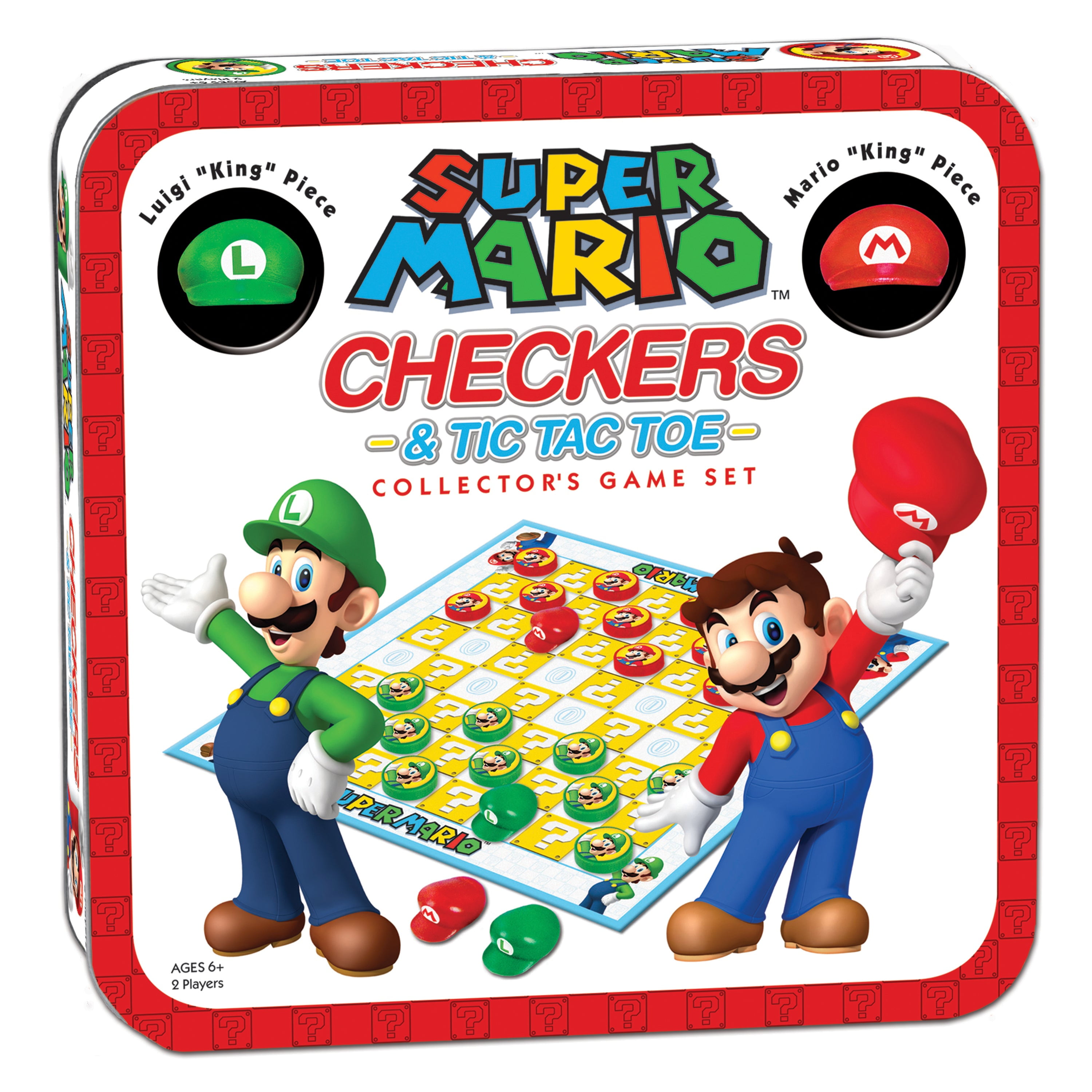 Super Mario Checkers & Tic-Tac-Toe Collector's Game Set, by USAopoly