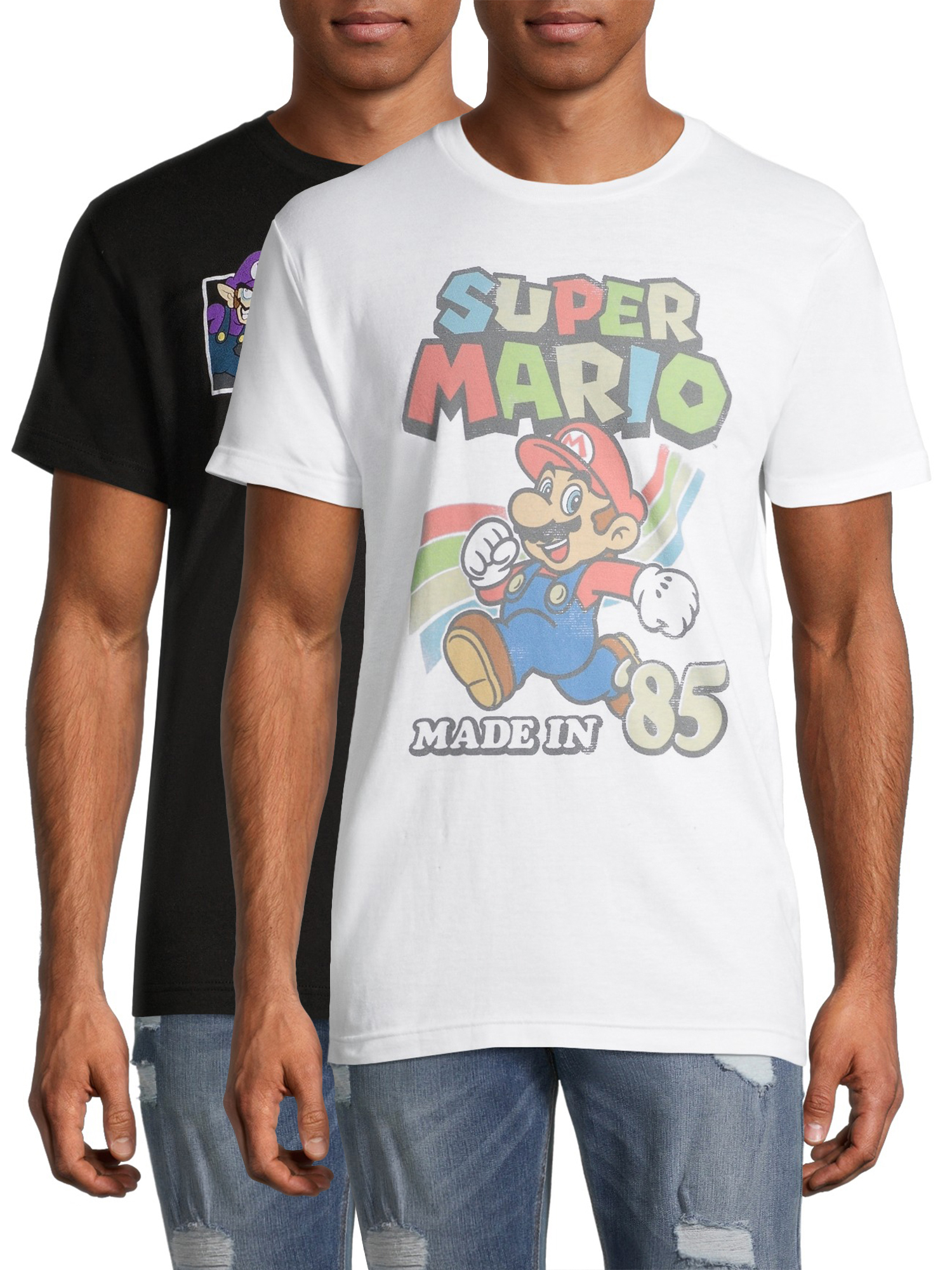 Nintendo Super Mario Crew & Made In The 80's Men's and Big Men's Graphic T-Shirts, 2-Pack - image 1 of 11