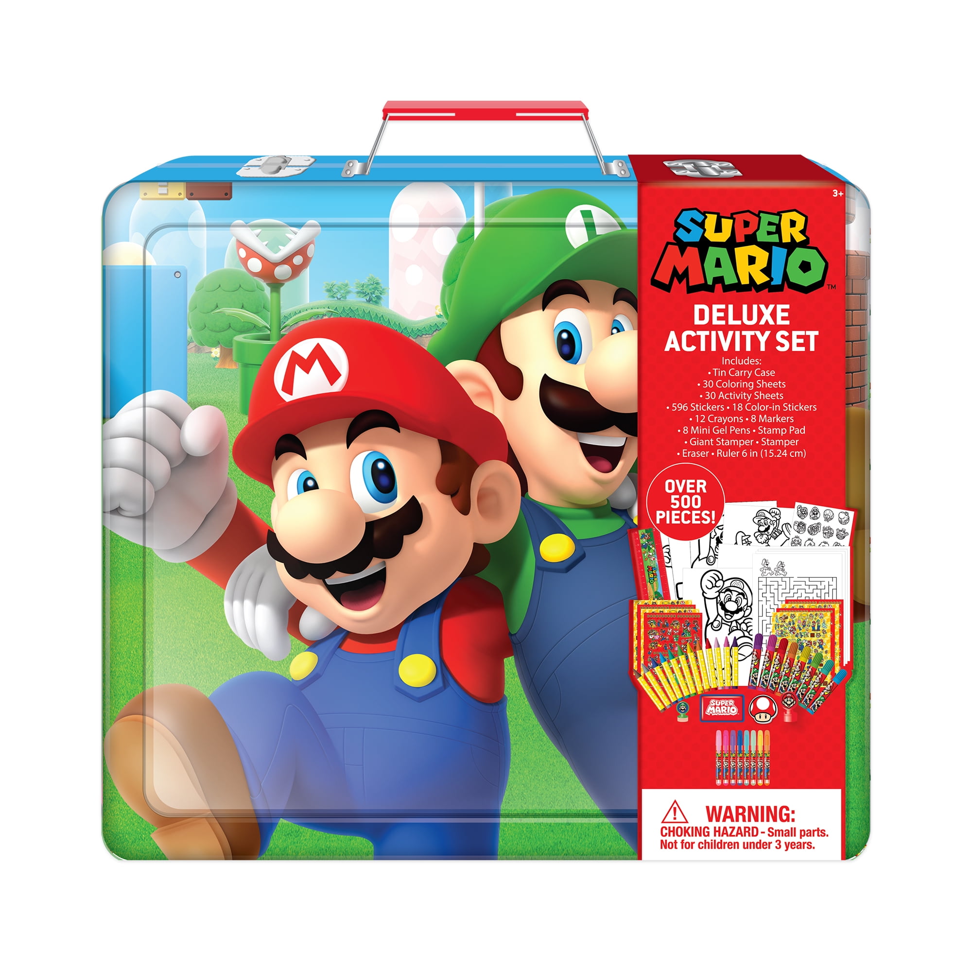 Nintendo Super Mario Deluxe Activity Art Set with Metal Carrying Case, for  Boys and Girls, 500+ Pieces 