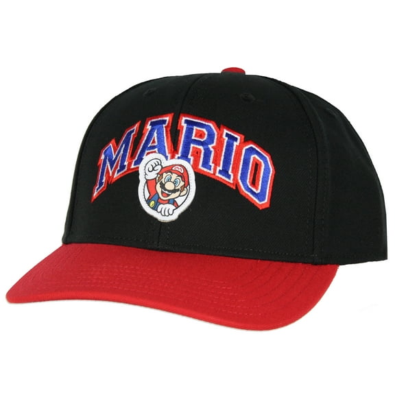 Nintendo Super Mario Embroidered Mario Design Adjustable Snapback Precurved Adult Hat Cap OSFM
