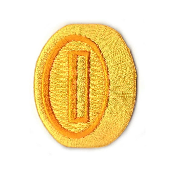 Nintendo Super Mario Game Gold Coin Iron On Patch