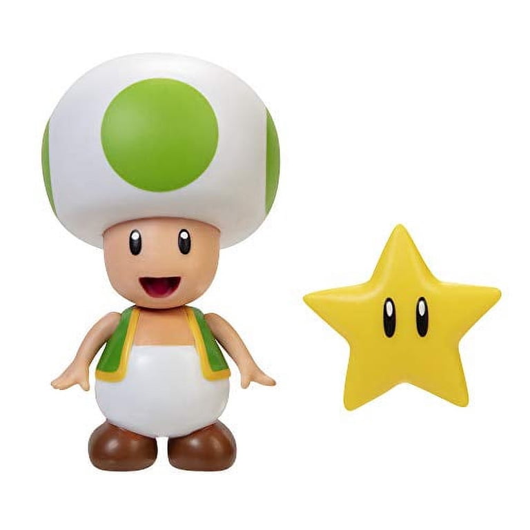 ★Toad★ SUPER MARIO Action Figure 4 Inch Green Toad Collectible Toy with