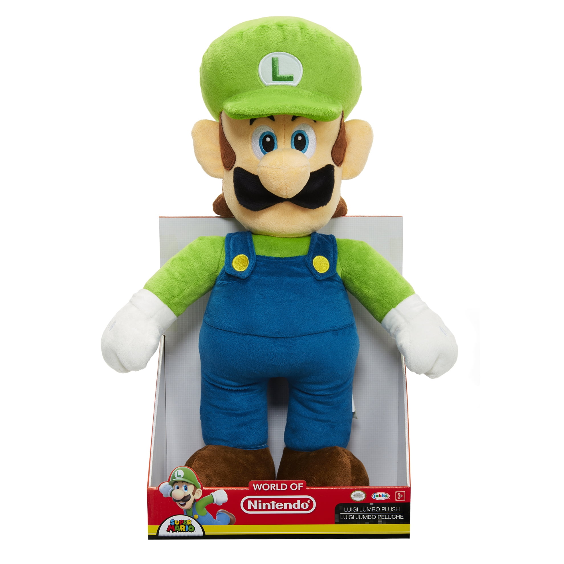 Nintendo Super Mario - Jumbo Basic Plush - Luigi - Walmart.com