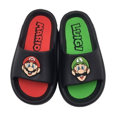 Nintendo Super Mario Little & Big Boys Comfort Slide Sandal