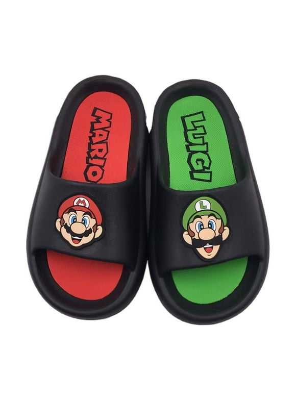 Nintendo Super Mario Little & Big Boys Comfort Slide Sandal