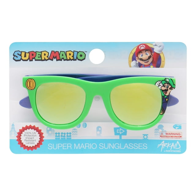 Nintendo Super Mario Luigi Kids Classic Sunglasses Green