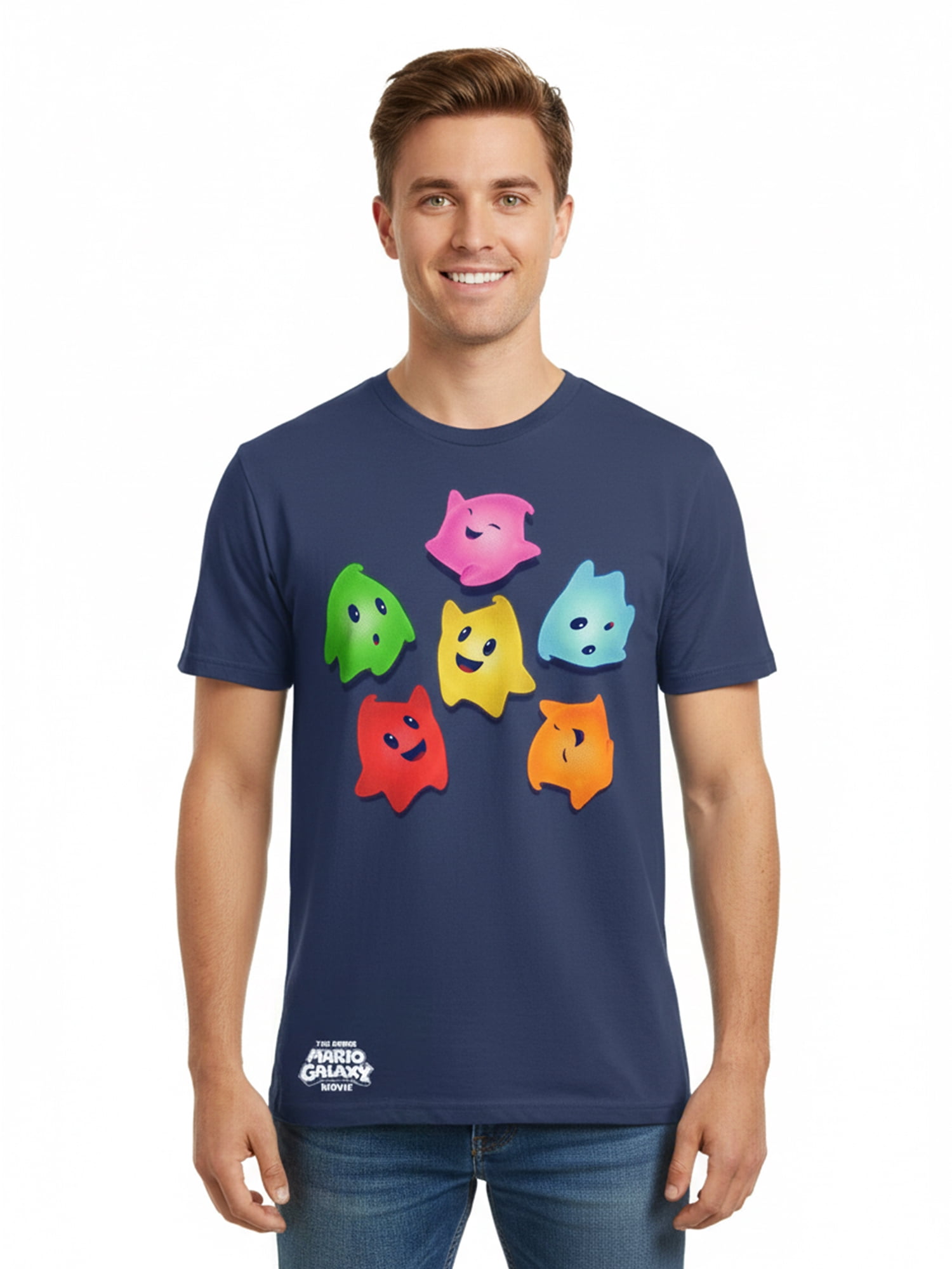 Nintendo Super Mario, Men's & Big Men's Graphic Tee, Lumas Around, Sizes S-3XL