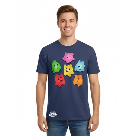 Nintendo Super Mario, Men's & Big Men's Graphic Tee, Lumas Around, Sizes S-3XL