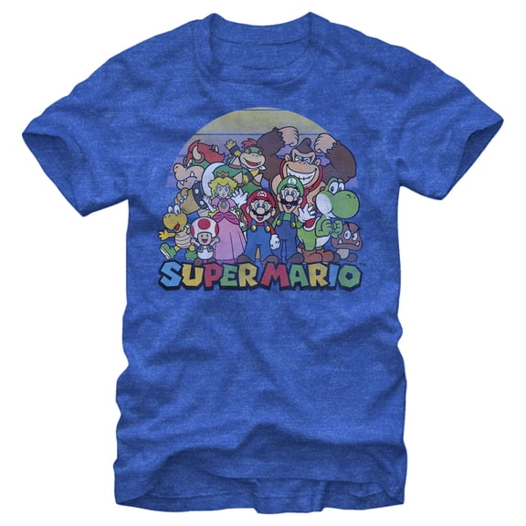 Mario Groupa Nintendo Super Mario, Men's & Big Men's Graphic Tee, Party Pals, Sizes ...