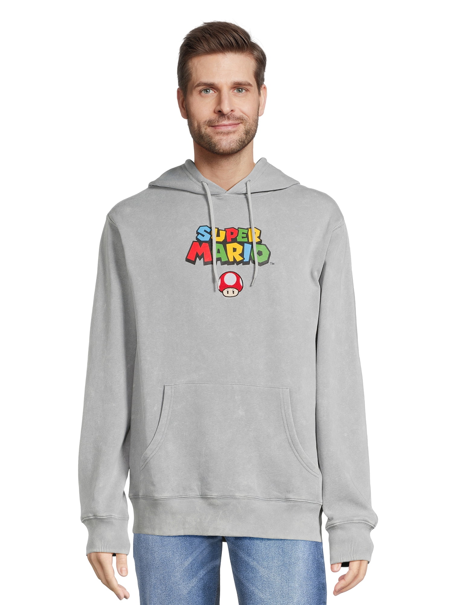 Nintendo Super Mario Men s Hooded Sweatshirt Sizes XS 3XL Walmart
