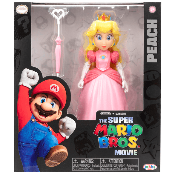Nintendo Super Mario Movie 5 inch Princess Peach Action Figure with Umbrella Accessory