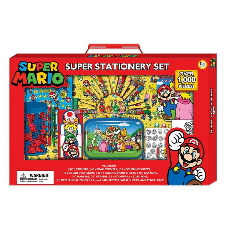 Nintendo Super Mario 30pc Stationery Set Kids Stationary 30 piece Activity  Pack