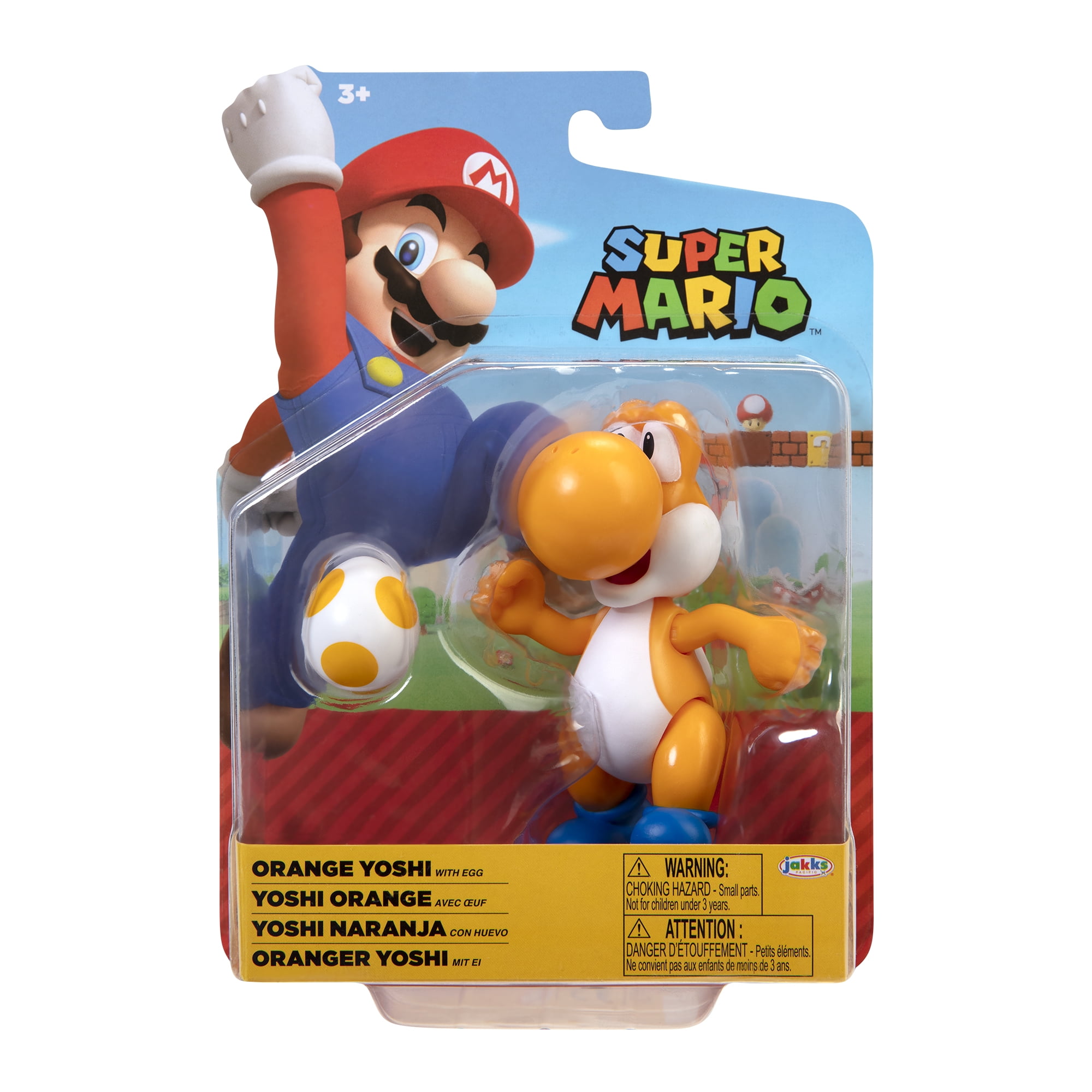 Nintendo Super Mario Orange Yoshi with Egg, 4-Inch Figure Nintendo Super Mario Orange Yoshi with Egg, 4-Inch Figure