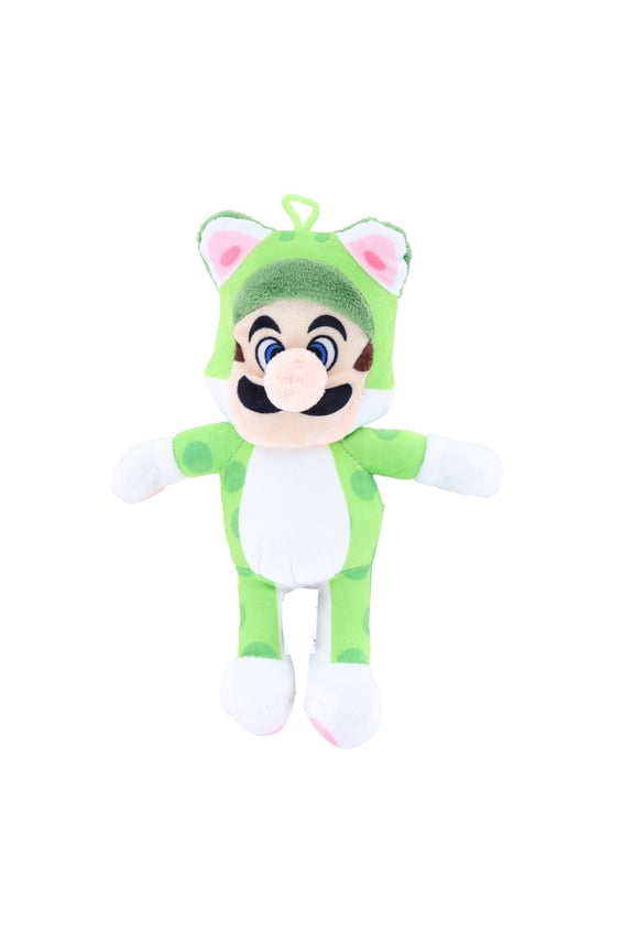 Super Mario Power Suit 8.5 Inch Plush | Neko Cat Luigi