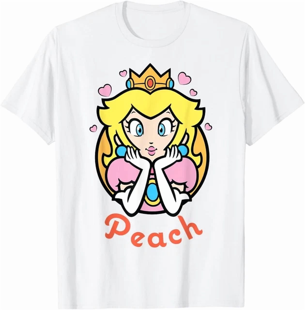 Nintendo Super Mario Princess Peach Portrait T-Shirt Retro Gaming