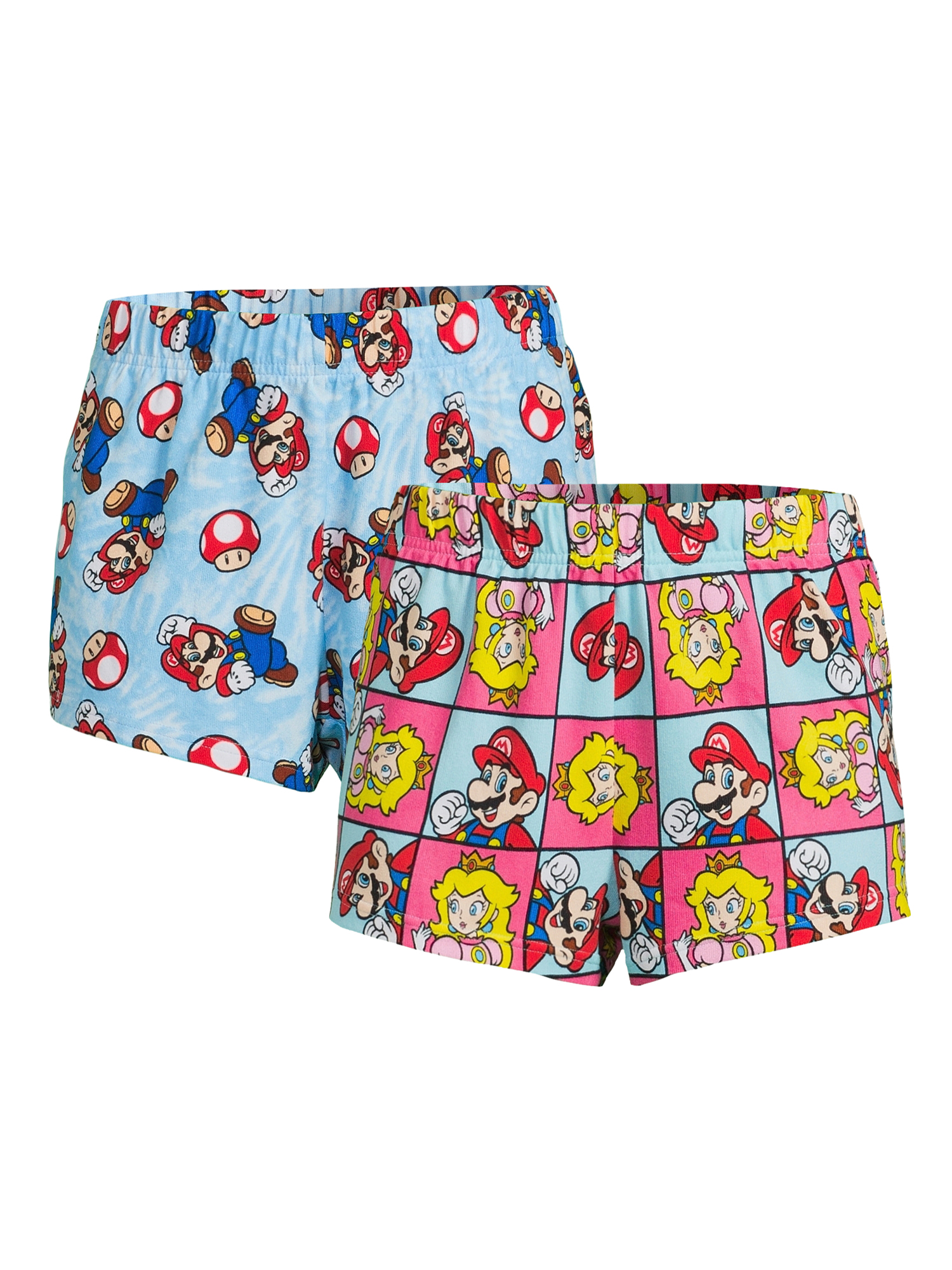 Nintendo Super Mario Women's and Women's Plus Sleep Shorts, 2-Pack, Sizes XS-3X - image 1 of 6