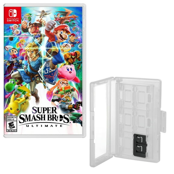 Nintendo Super Smash Bros for Nintendo Switch with Hard Shell 12 Game Caddy