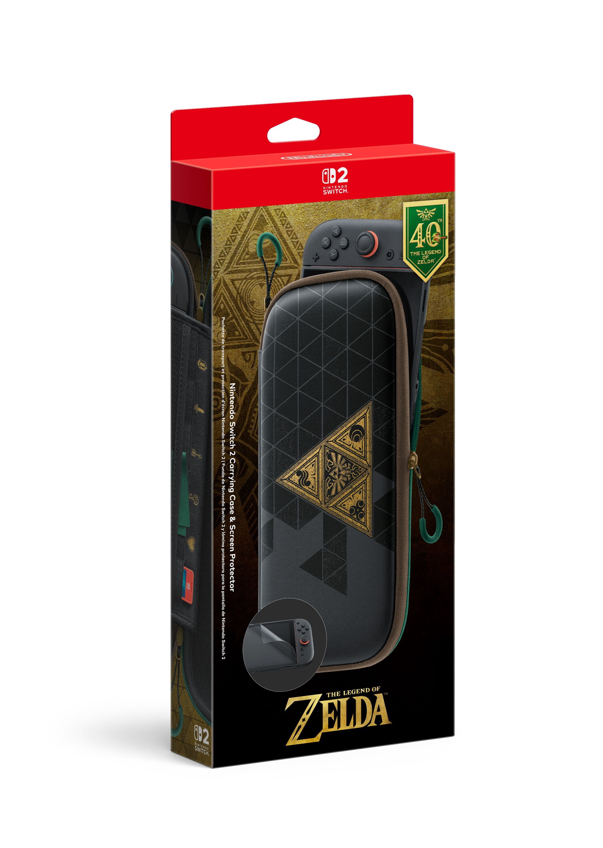 Nintendo Switch™ 2 Carrying Case and Screen Protector –The Legend of Zelda™ – 40th Anniversary Edition