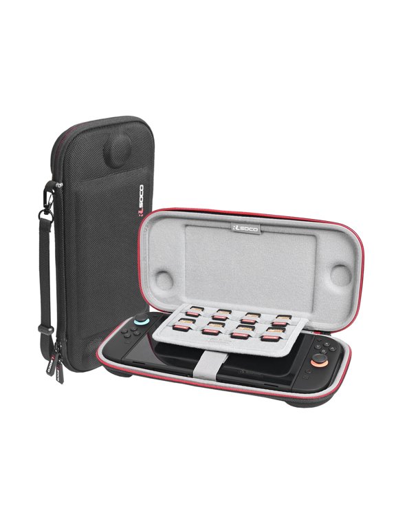 Nintendo Switch 2 Case,RLSOCO Hard Case for Nintendo Switch 2 Game Console with 8 Game Card Slots - Black