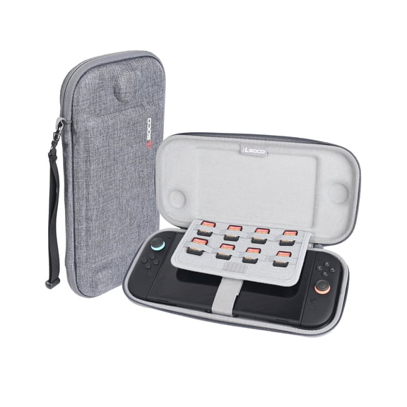 Nintendo Switch 2 Case,RLSOCO Hard Case for Nintendo Switch 2 Game Console with 8 Game Card Slots - Grey
