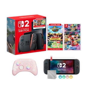 Nintendo Switch 2 Choose Your Game Bundle 256GB 7.9-Inch 1080P Screen, Joy-Con 2 with Mouse Sensor, Dock, with Mario Kart 8 Deluxe NS1 Game And Mytrix Wireless Switch Pro Controller & Accessories