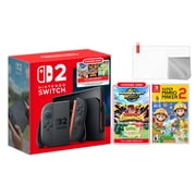 Nintendo Switch 2 Choose Your Game Bundle 256GB 7.9-Inch 1080P Screen, Joy-Con 2 with Mouse Sensor, Dock, with Super Mario Maker 2 NS1 Game And Microfiber Cleaning Cloth & Screen Protector