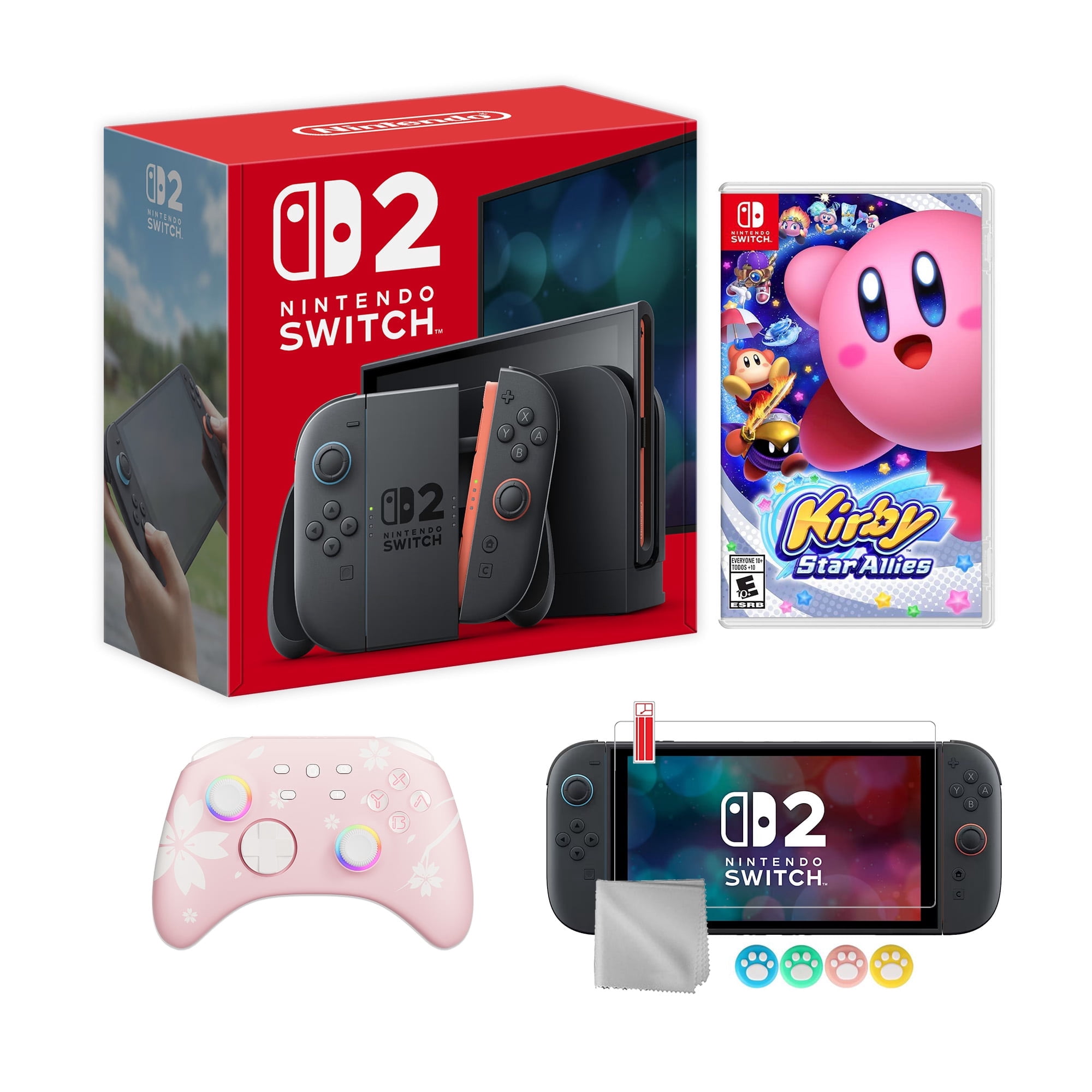 Nintendo Switch 2 Console 256GB 7.9-Inch 1080P HDR Touch Screen, Joy-Con 2 with Mouse Sensor, Dock, with Kirby Star Allies And Mytrix Wireless Switch Pro Controller & Accessories