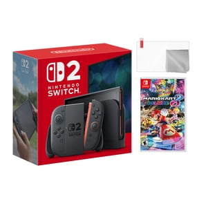Nintendo Switch 2 Console 256GB 7.9-Inch 1080P HDR Touch Screen, Joy-Con 2 with Mouse Sensor, Dock, with Mario Kart 8 Deluxe And Microfiber Cleaning Cloth & Screen Protector