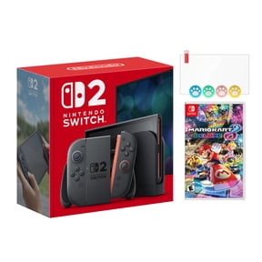 Nintendo Switch 2 Console 256GB 7.9-Inch 1080P HDR Touch Screen, Joy-Con 2 with Mouse Sensor, Dock, with Mario Kart 8 Deluxe And Mytrix Joystick Caps & Screen Protector