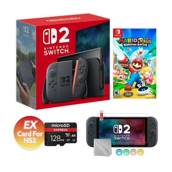 Nintendo Switch 2 Console 256GB 7.9-Inch 1080P HDR Touch Screen, Joy-Con 2 with Mouse Sensor, Dock, with Mario Rabbids Kingdom Battle And Mytrix Accessories