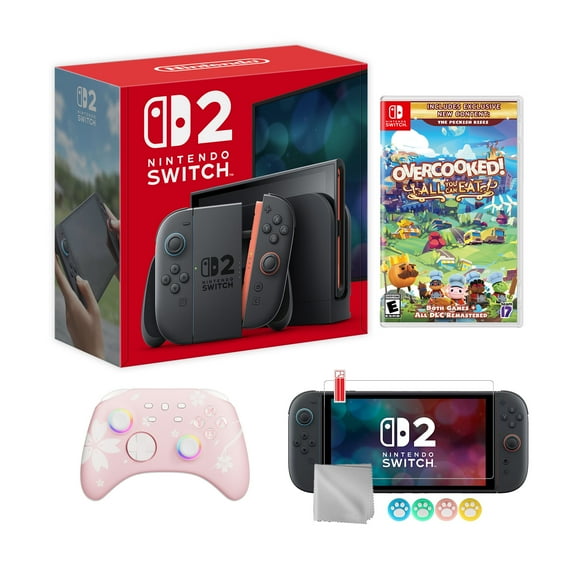 Nintendo Switch 2 Console 256GB 7.9-Inch 1080P HDR Touch Screen, Joy-Con 2 with Mouse Sensor, Dock, with Overcooked! All You Can Eat And Mytrix Wireless Switch Pro Controller & Accessories