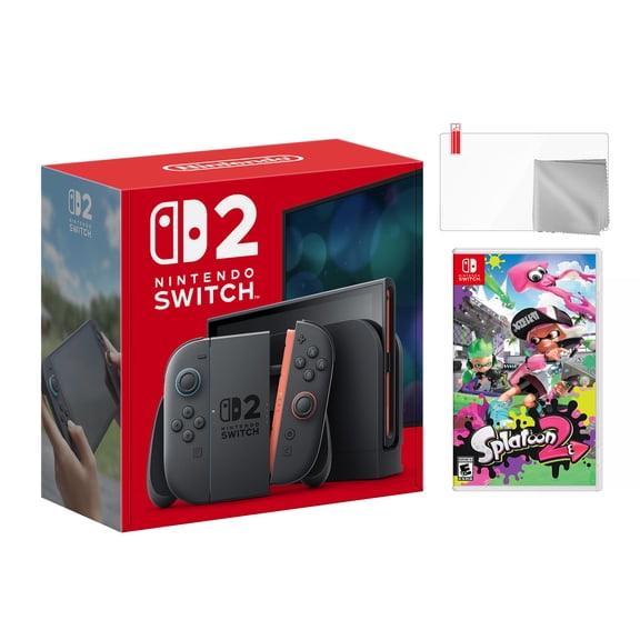 Nintendo Switch 2 Console 256GB 7.9-Inch 1080P HDR Touch Screen, Joy-Con 2 with Mouse Sensor, Dock, with Splatoon 2 And Microfiber Cleaning Cloth & Screen Protector