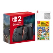 Nintendo Switch 2 Console 256GB 7.9-Inch 1080P HDR Touch Screen, Joy-Con 2 with Mouse Sensor, Dock, with Super Mario Maker 2 And Microfiber Cleaning Cloth & Screen Protector