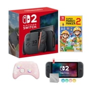 Nintendo Switch 2 Console 256GB 7.9-Inch 1080P HDR Touch Screen, Joy-Con 2 with Mouse Sensor, Dock, with Super Mario Maker 2 And Mytrix Wireless Switch Pro Controller & Accessories