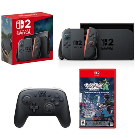Nintendo Switch 2 Console + Nintendo Switch 2 Pro Controller + Pokemon Legends Z-A Nintendo Switch 2 Edition - Nintendo Switch 2 Console - Includes Nintendo Switch 2 Pro Controller - Includes Pokemon