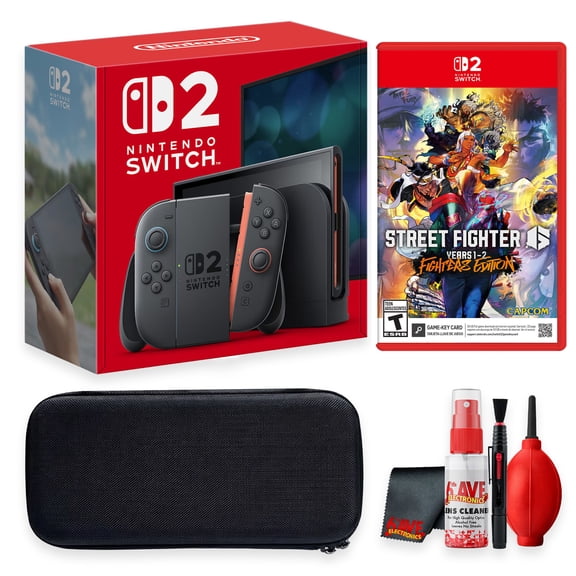 Nintendo Switch 2 Console | Street Fighter 6 Year 1-2 Fighters Edition + Carrying Case + Cleaning Kit