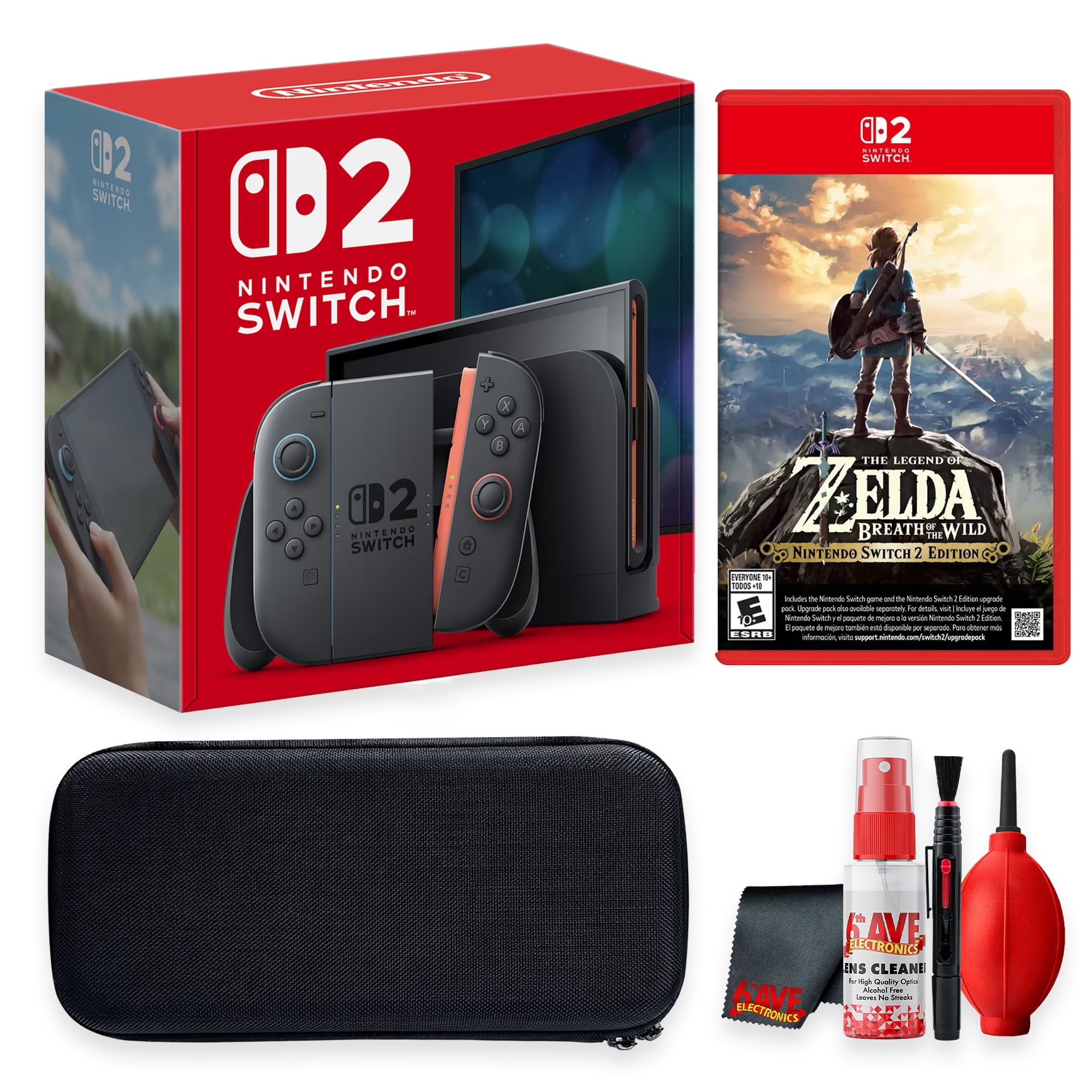 Nintendo Switch 2 Console | The Legend of Zelda: Breath of the Wild Switch 2 Edition + Carrying Case + Cleaning Kit