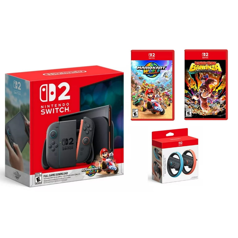 Nintendo Switch 2 Console with Mario Kart World, Donkey Kong
