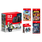 Nintendo Switch 2 Console with Mario Kart World, Donkey Kong Bananza and Joy Con 2 Wheel Bundle