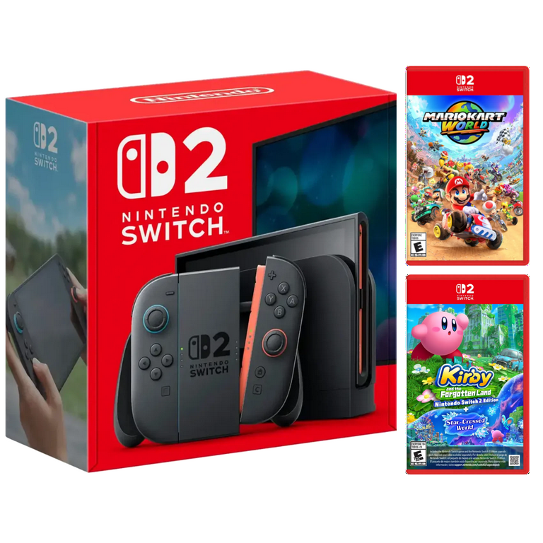 Nintendo Switch 2 Console with Mario Kart World and Kirby The