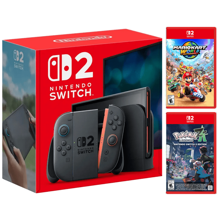 Nintendo Switch 2 + ポケモンレジェンズ + マリオカート Nintendo Switch 2 Console with Mario Kart World and Pokemon