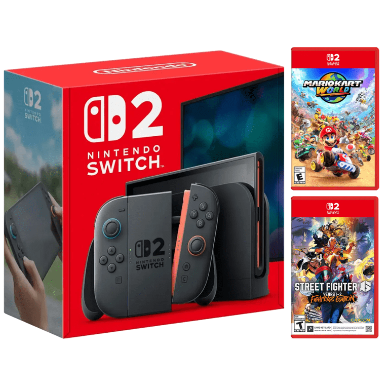 Nintendo Switch 2マリオカート同梱版　ストリートファイター6 Nintendo Switch 2 Console with Mario Kart World and Street Fighter