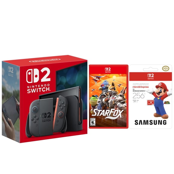 Nintendo Switch 2 Console with Star Fox Game and 256GB microSD Express Card Bundle