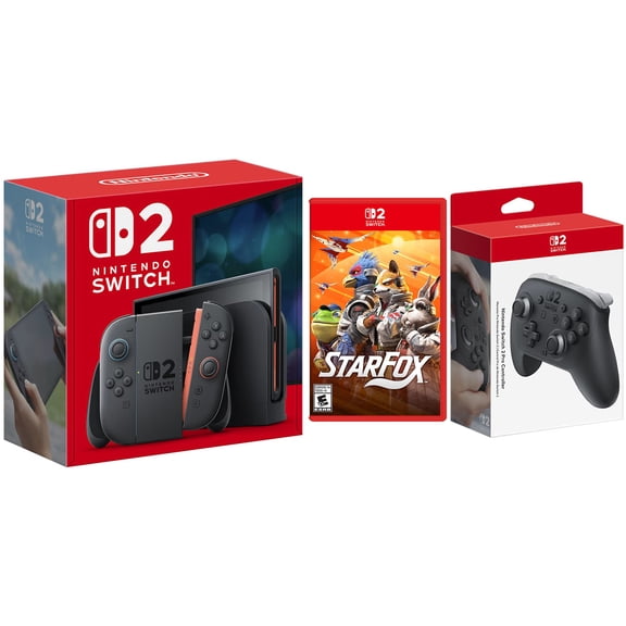 Nintendo Switch 2 Console with Star Fox Game and Pro Controller Bundle