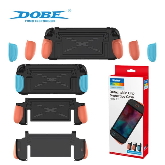 Nintendo Switch 2 Detachable Grip Protective Case - Dock-Compatible Hard Shell for NS2 Console, Removable Ergonomic Grips, Full-Body Protection Against Drops/Scratches, Easy Installation