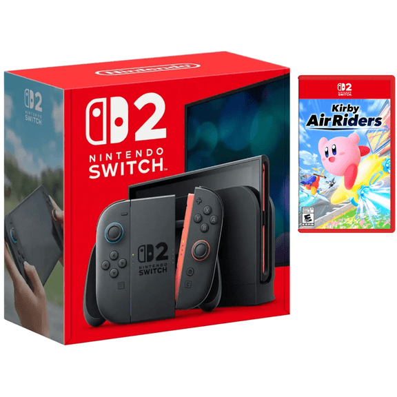 Nintendo Switch 2 Gaming Console with Kirby Air Riders Bundle